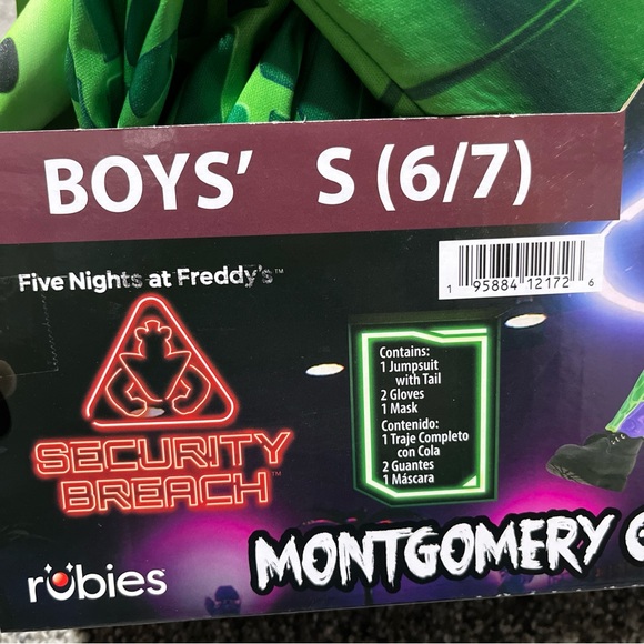 FNAF Five Nights at Freddys MONTGOMERY GATOR costume Small 6/7 NWT - Picture 3 of 7